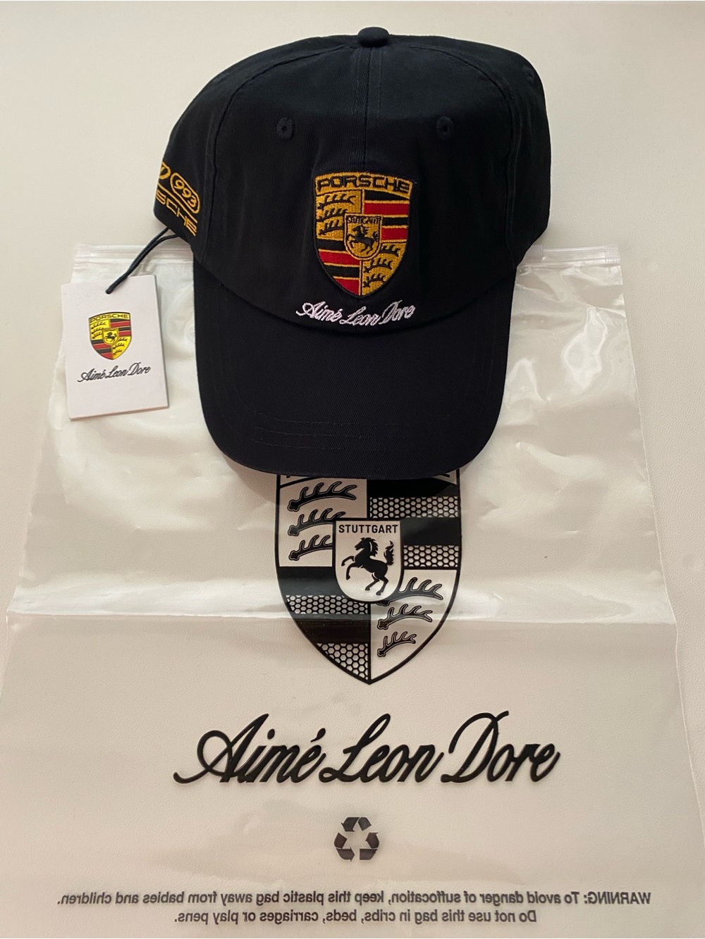 Aimé Leon Dore X Porscbe 993 turbo Logo Cap for Men, One Size
- Black